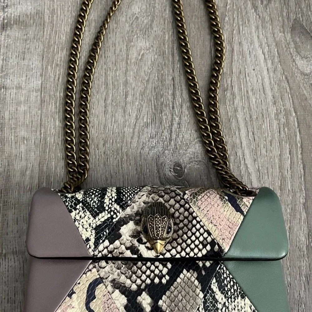 Kurt Geiger Mini Kensington X Multicolor Snake Print Shoulder Bag - Picture 2 of 11